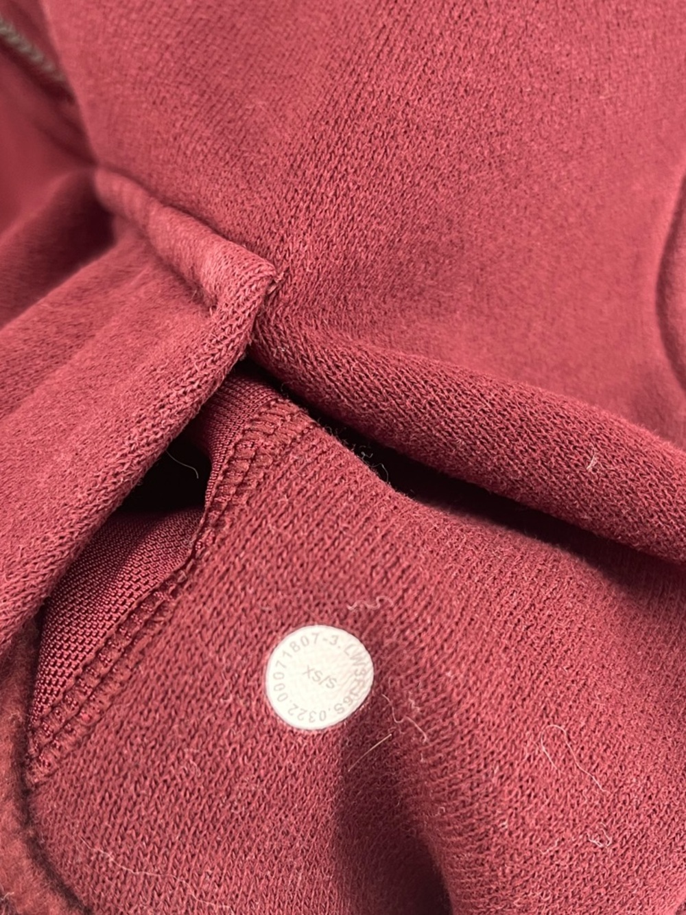 Lululemon Scuba Oversized Funnel Neck Half-Zip Sweatshirt Red Merlot Size XS/S - Picture 3 of 14
